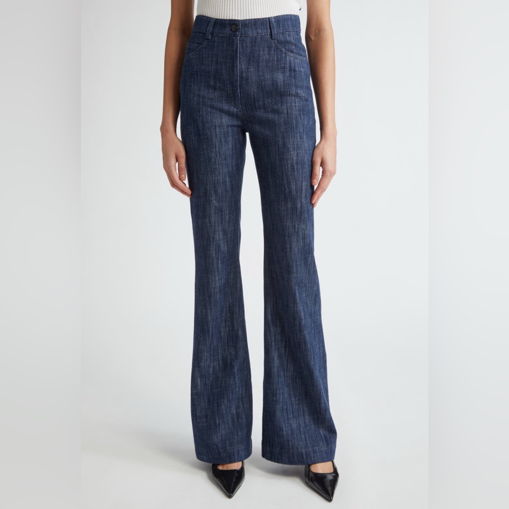 Akris Punto Courtney Bootcut Women’s Jeans In Size 10, Navy Denim
